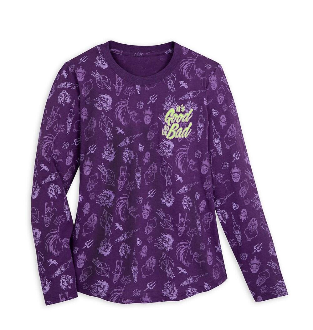 Disney Villains It’s Good To Be Bad Long Sleeve Tee For Women sz L